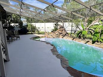 Screened in Pool area.