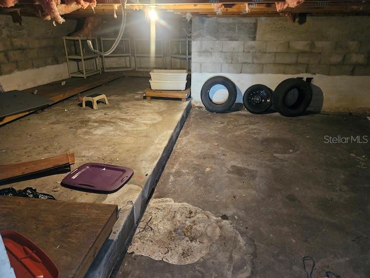 Storage under house from Garage.