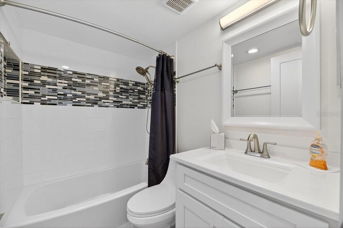 Hall bathroom vanity.