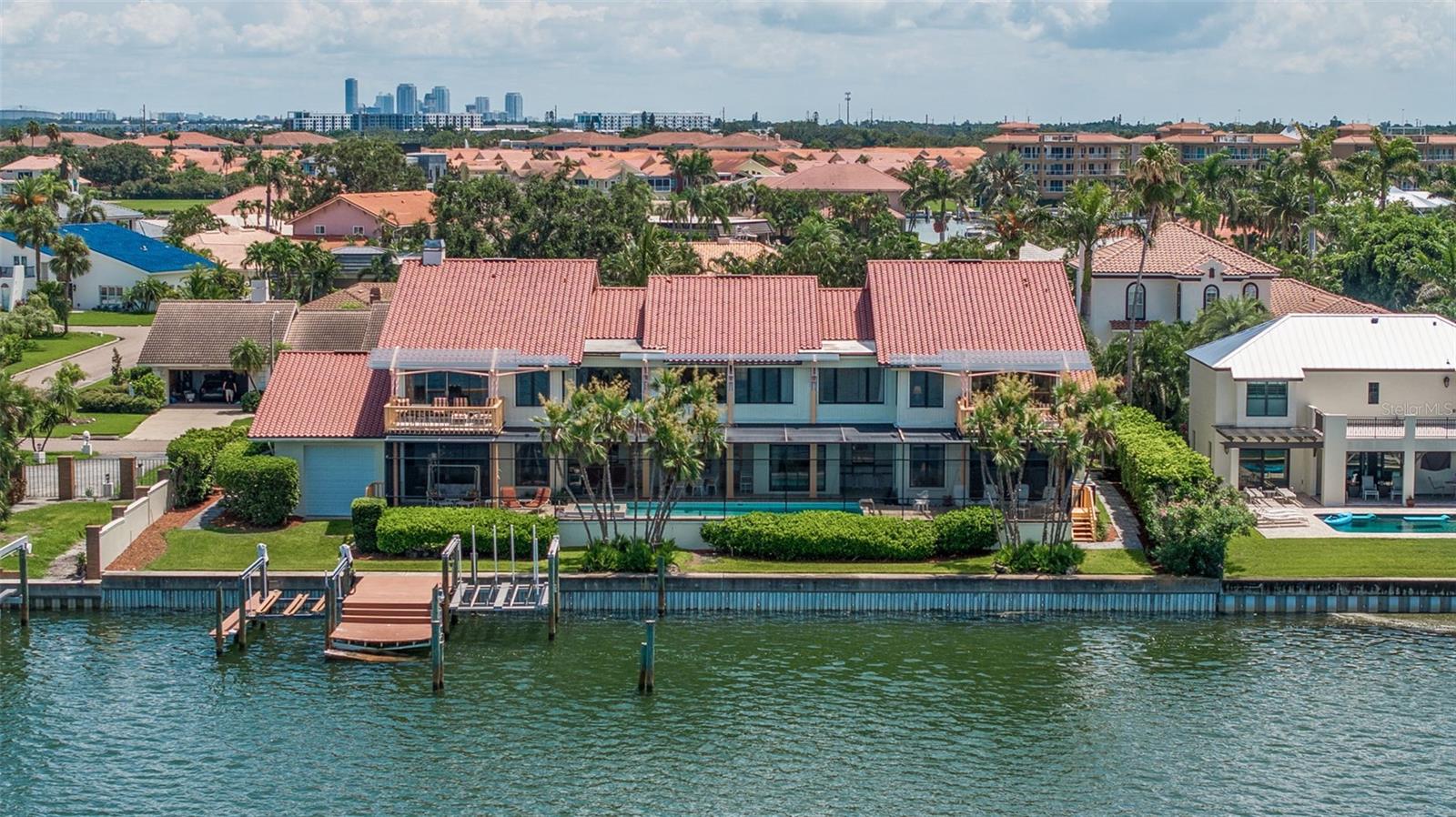 Drone shot from the water