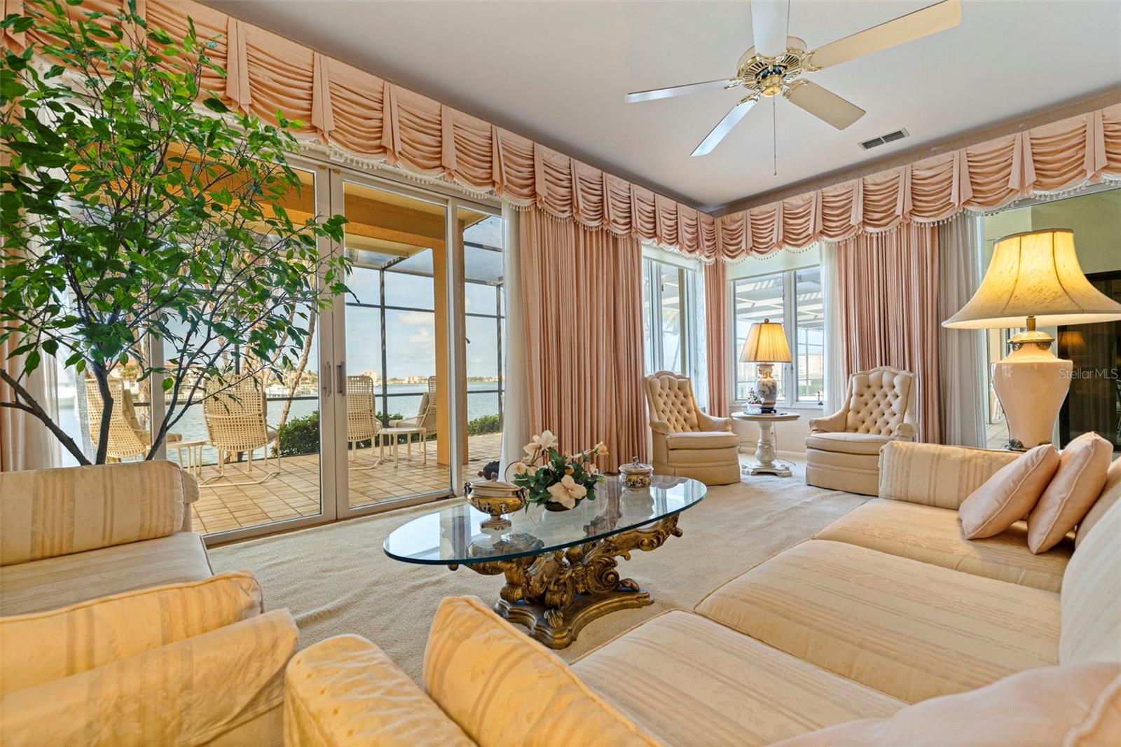 Family Room looking out to the water