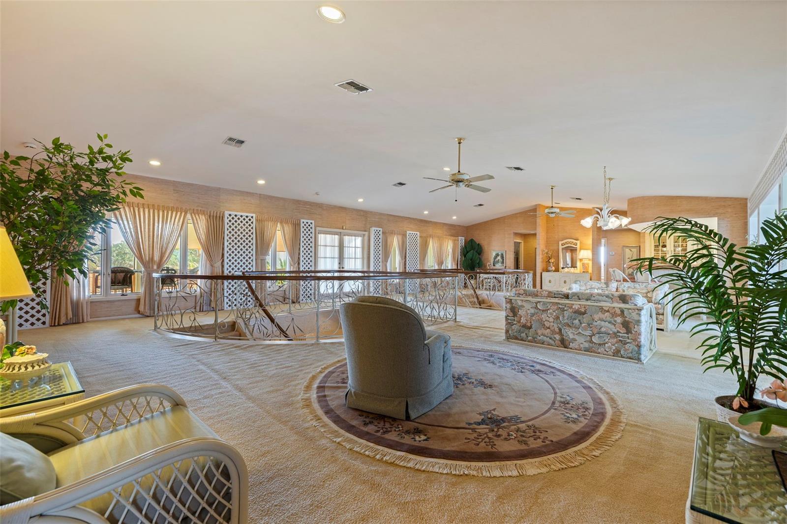 Sitting area in the upstairs great room