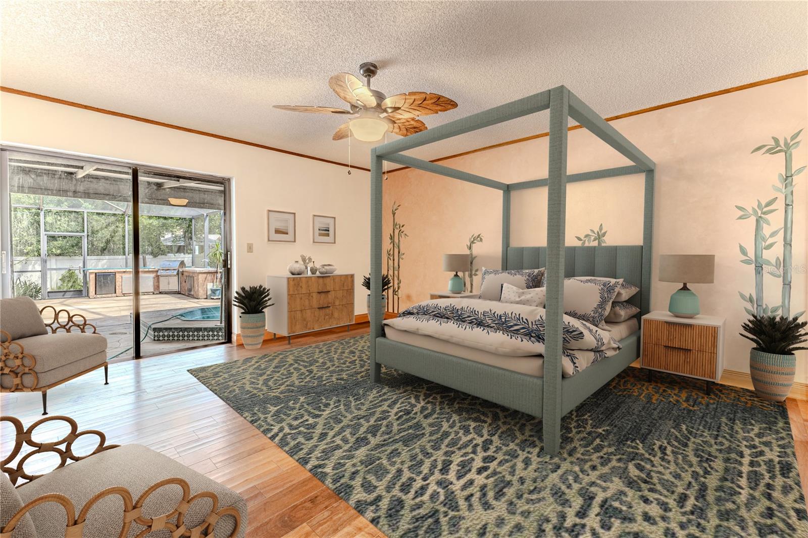 Primary Bedroom Staged