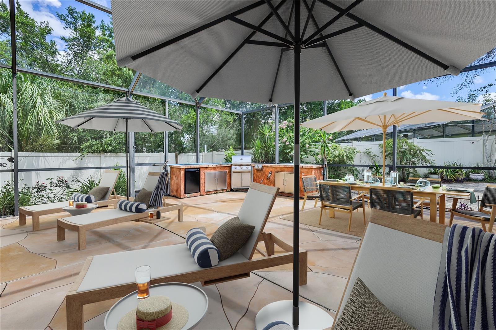 Staged Area large outdoor entertaining