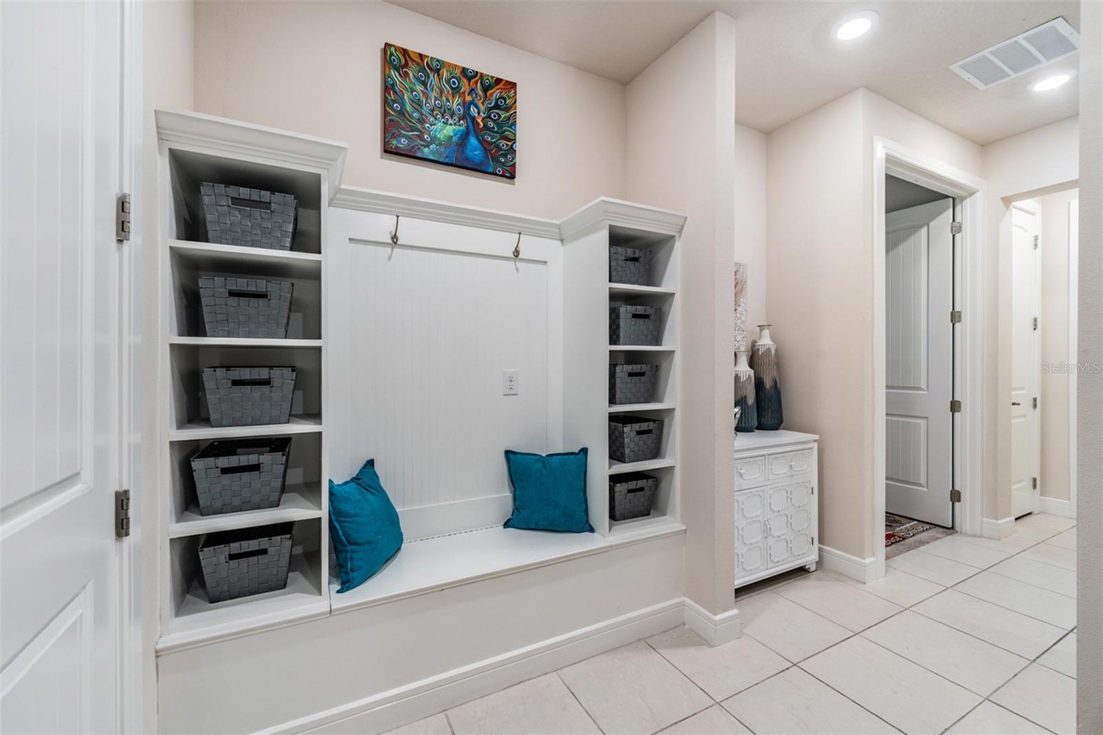 built in shelves