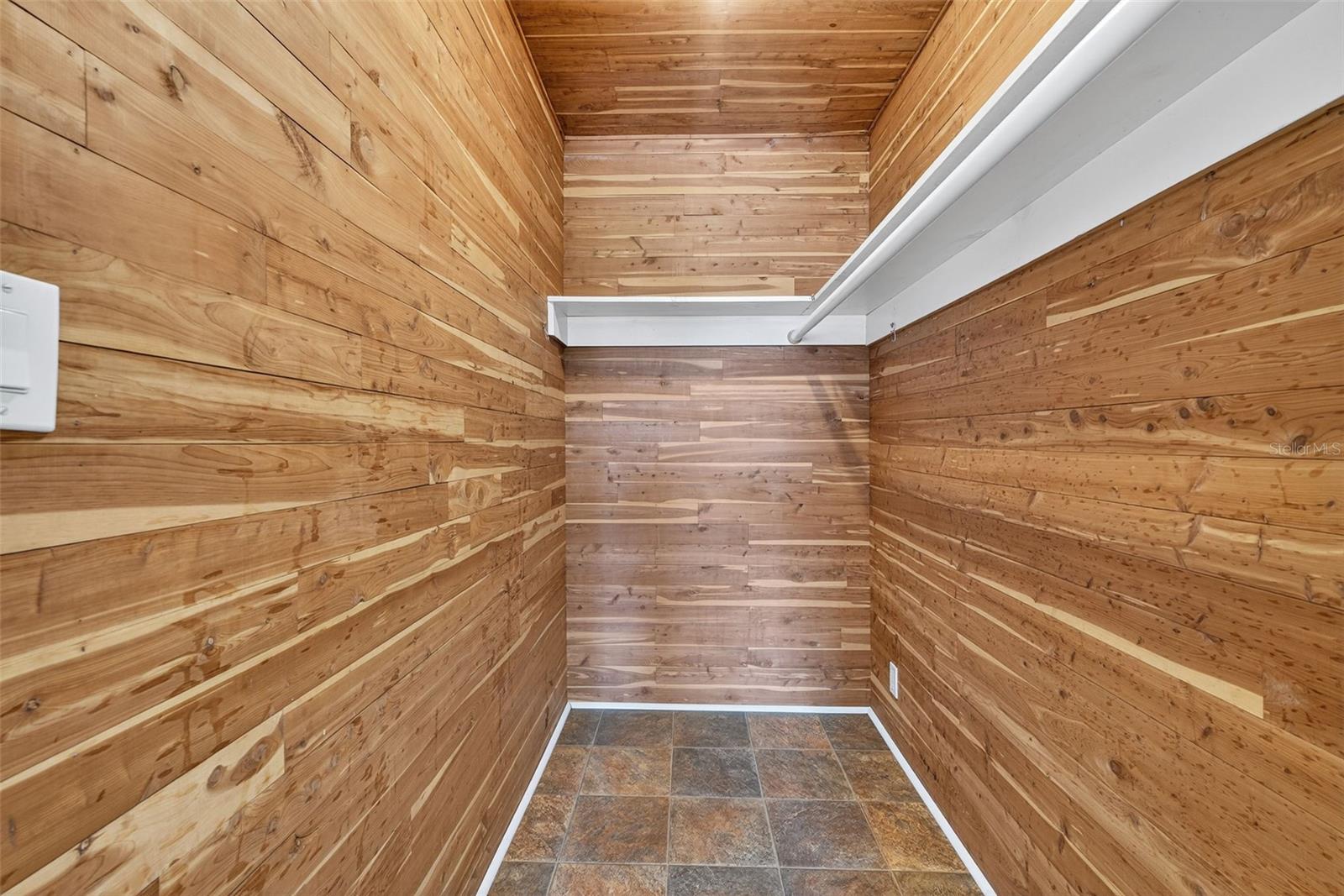 Cedar closet next to laundry room