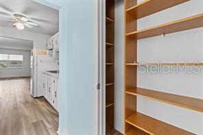 kitchen and storage in bonus room