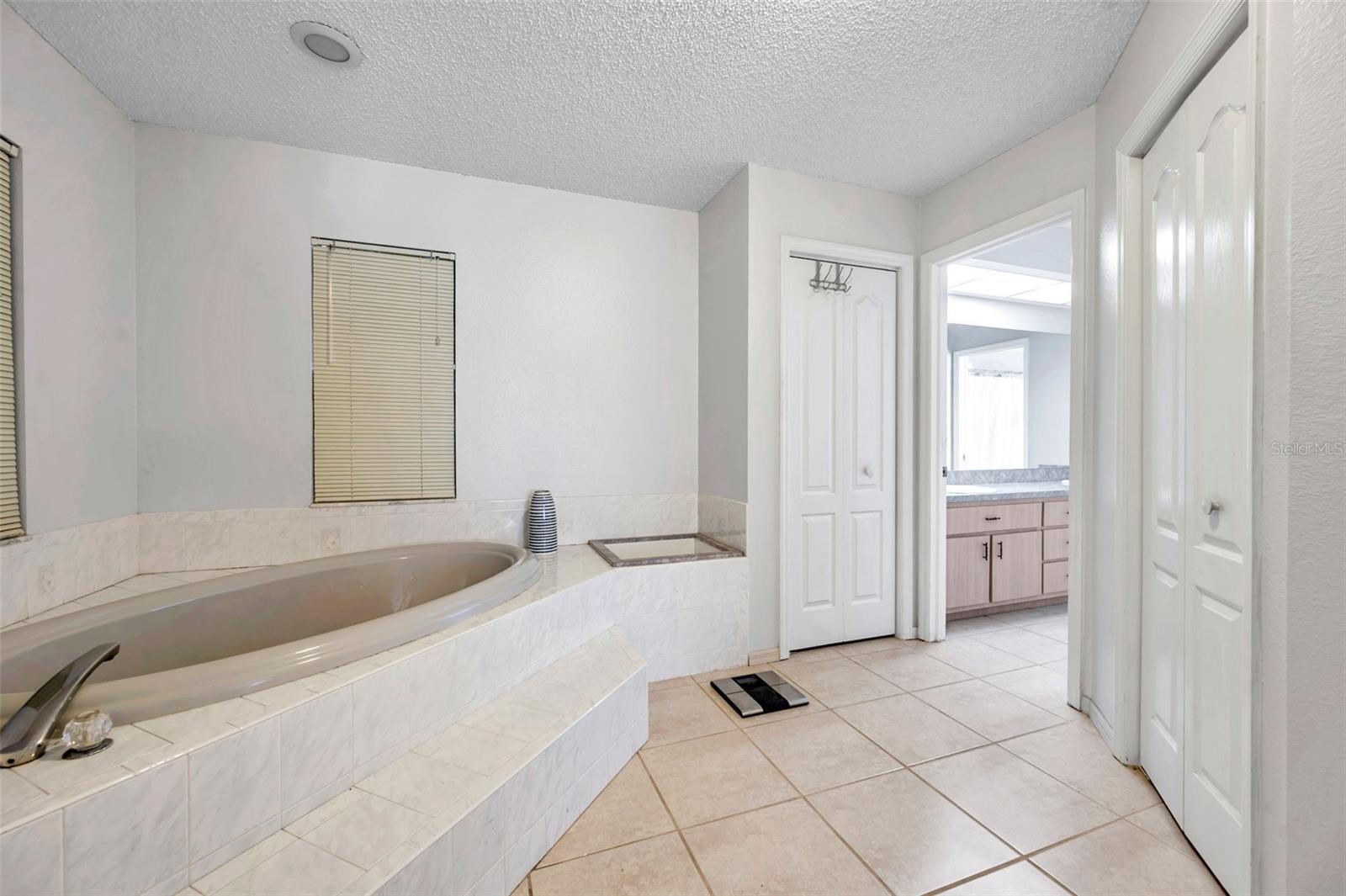Part of the primary bathroom upstairs