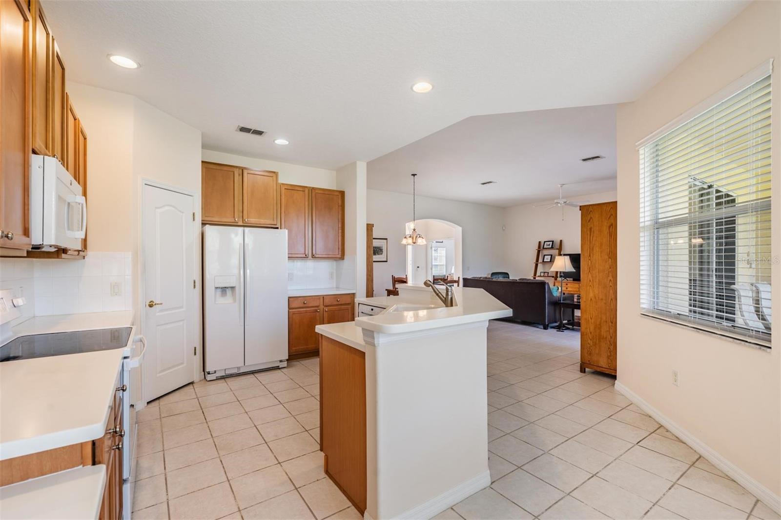 Kitchen views living area