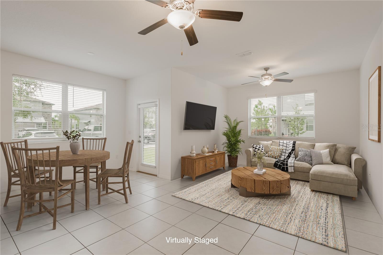 Dining/Living Room - Virtually Staged