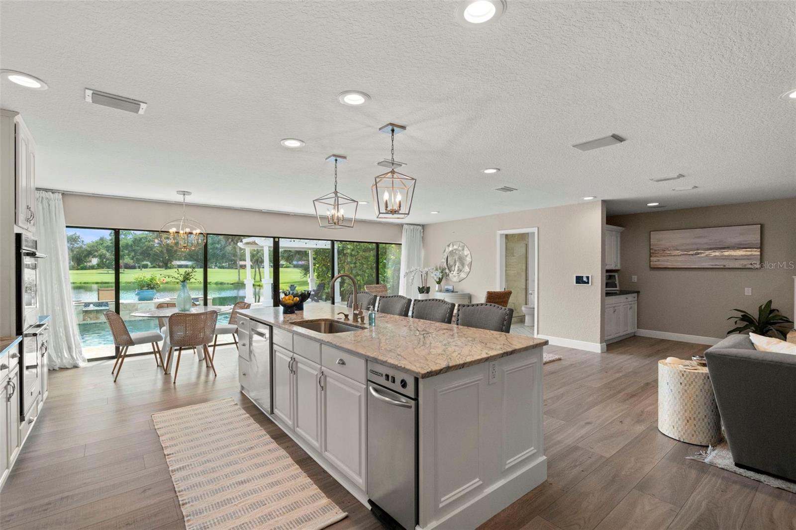 Gorgeous view as you enter the kitchen