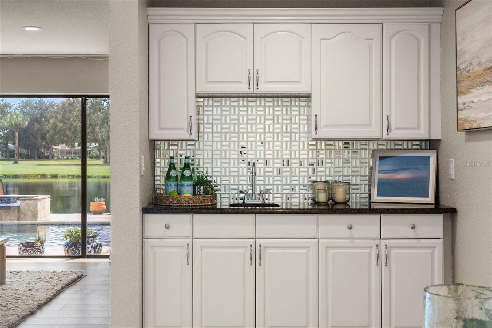 Wet bar with storage