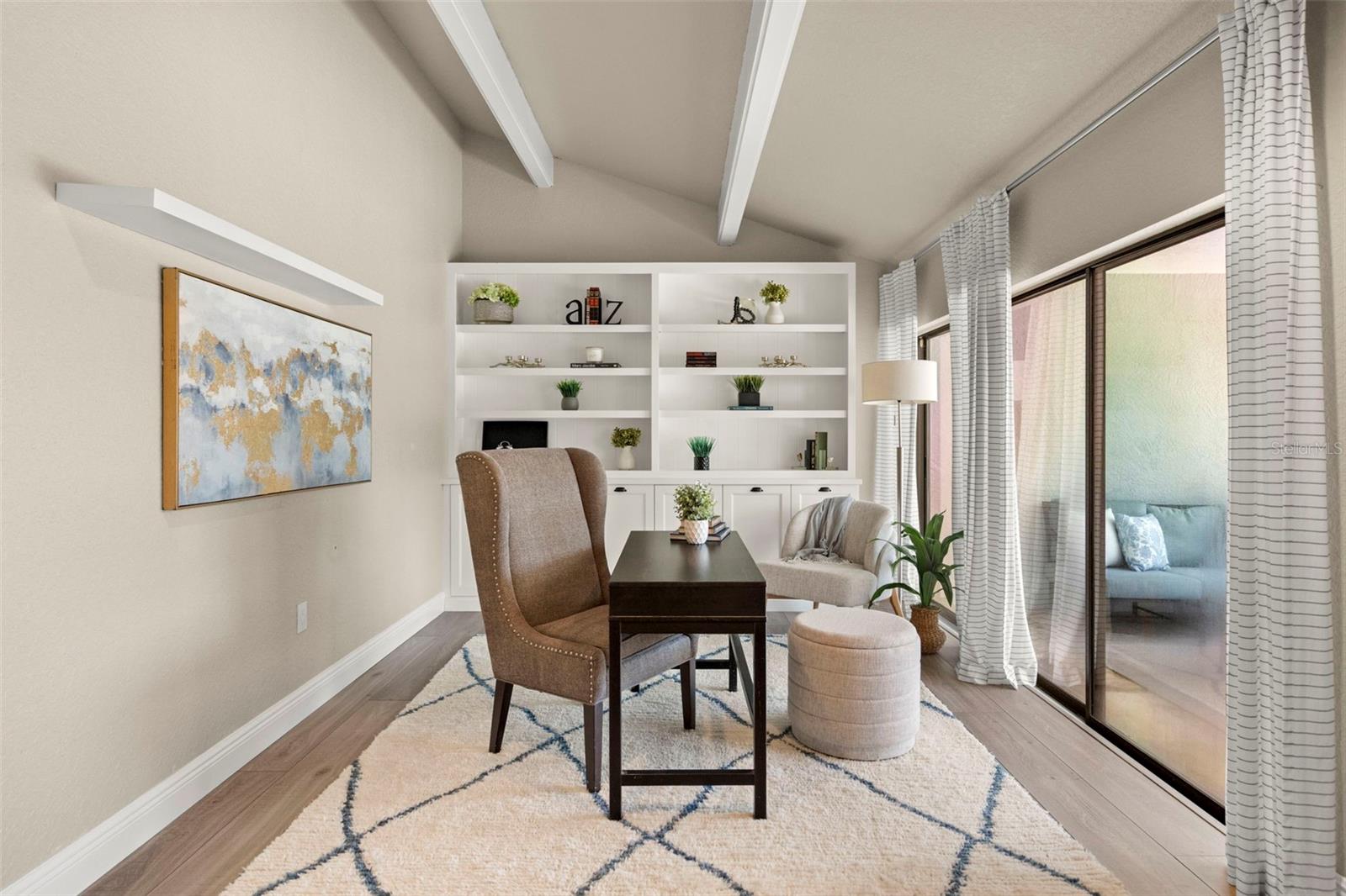 Living room makes a lovely office with a view