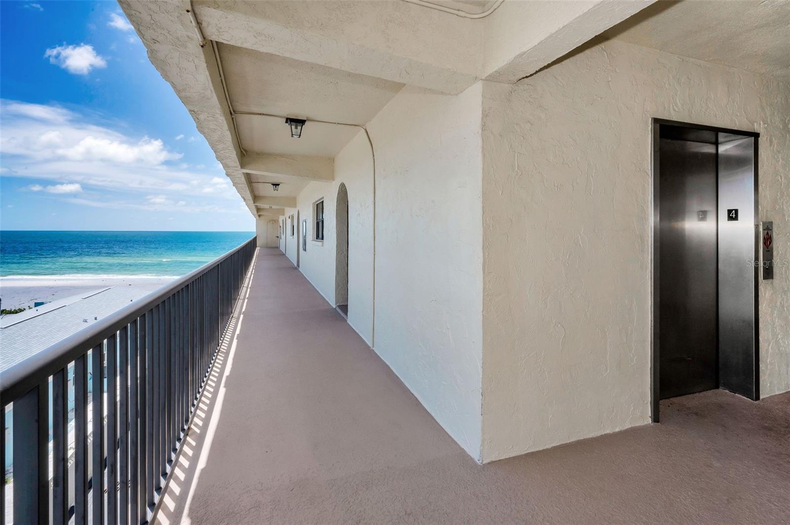 Step off the Elevator on the 4th Floor and head toward the Gulf for Unit #402