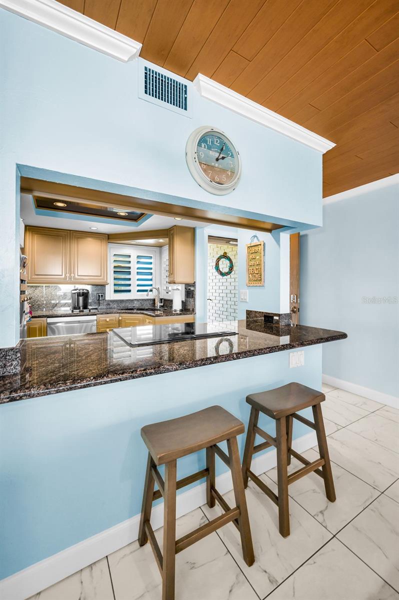 Ample Breakfast Bar with seating