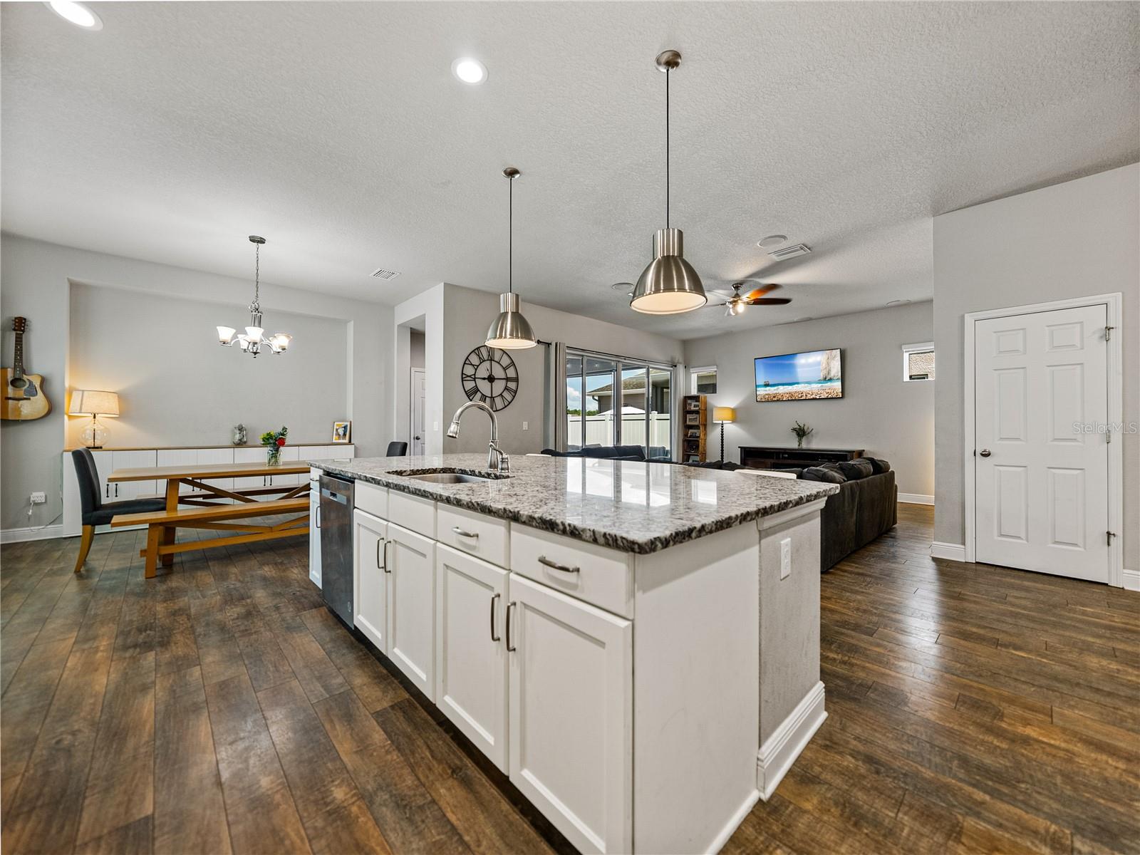 Large kitchen island with seating for 4