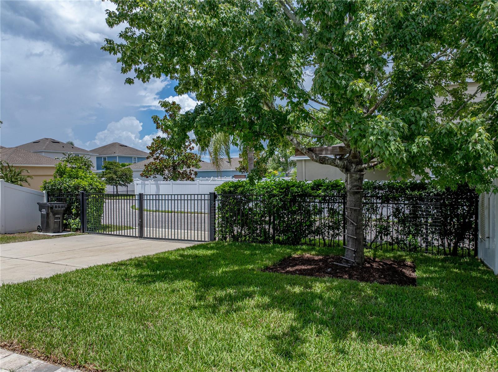 Fully fenced in back yard