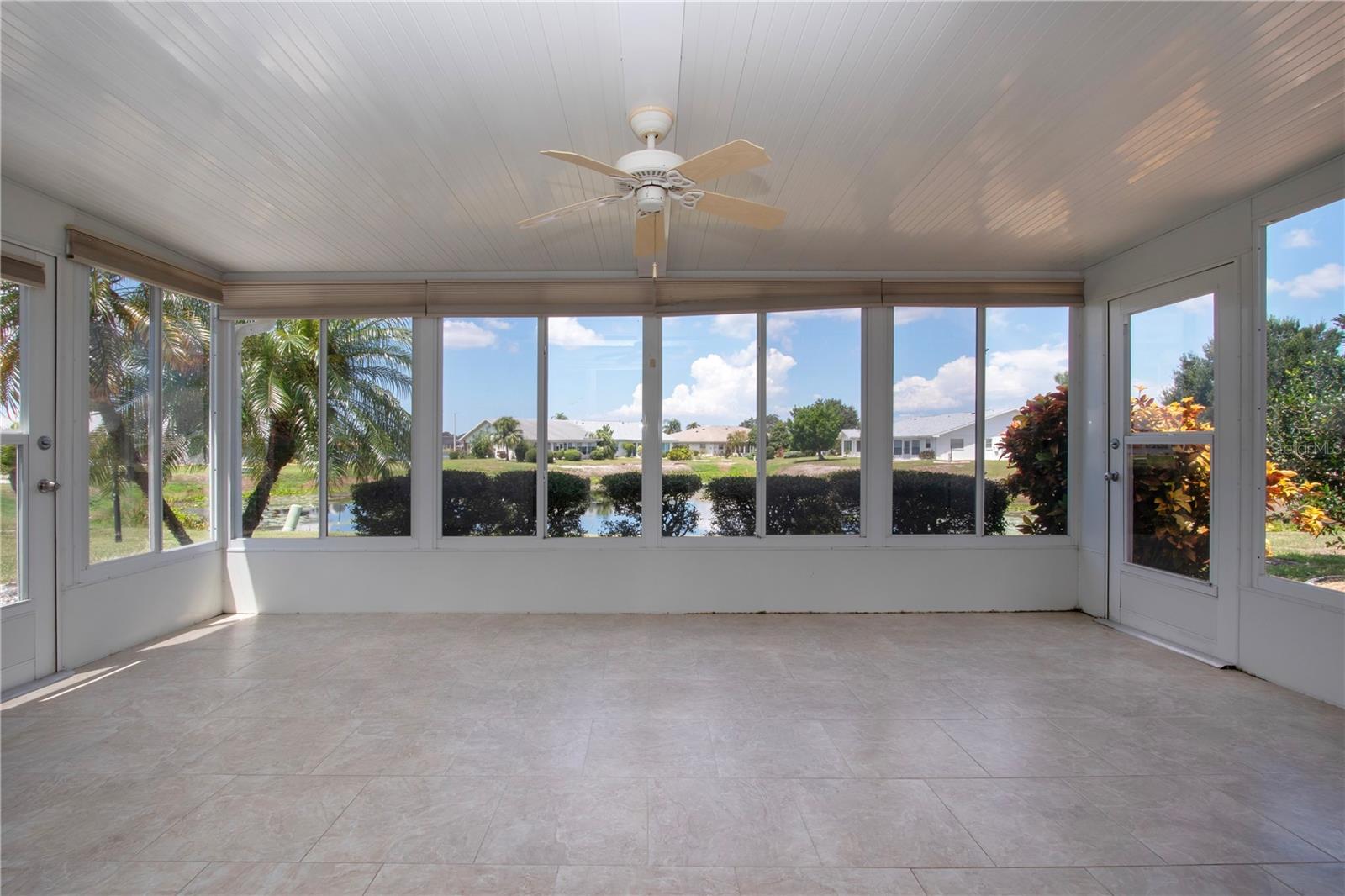 Spacious Florida room adds 260 sq. ft. more to enjoy with pretty water views
