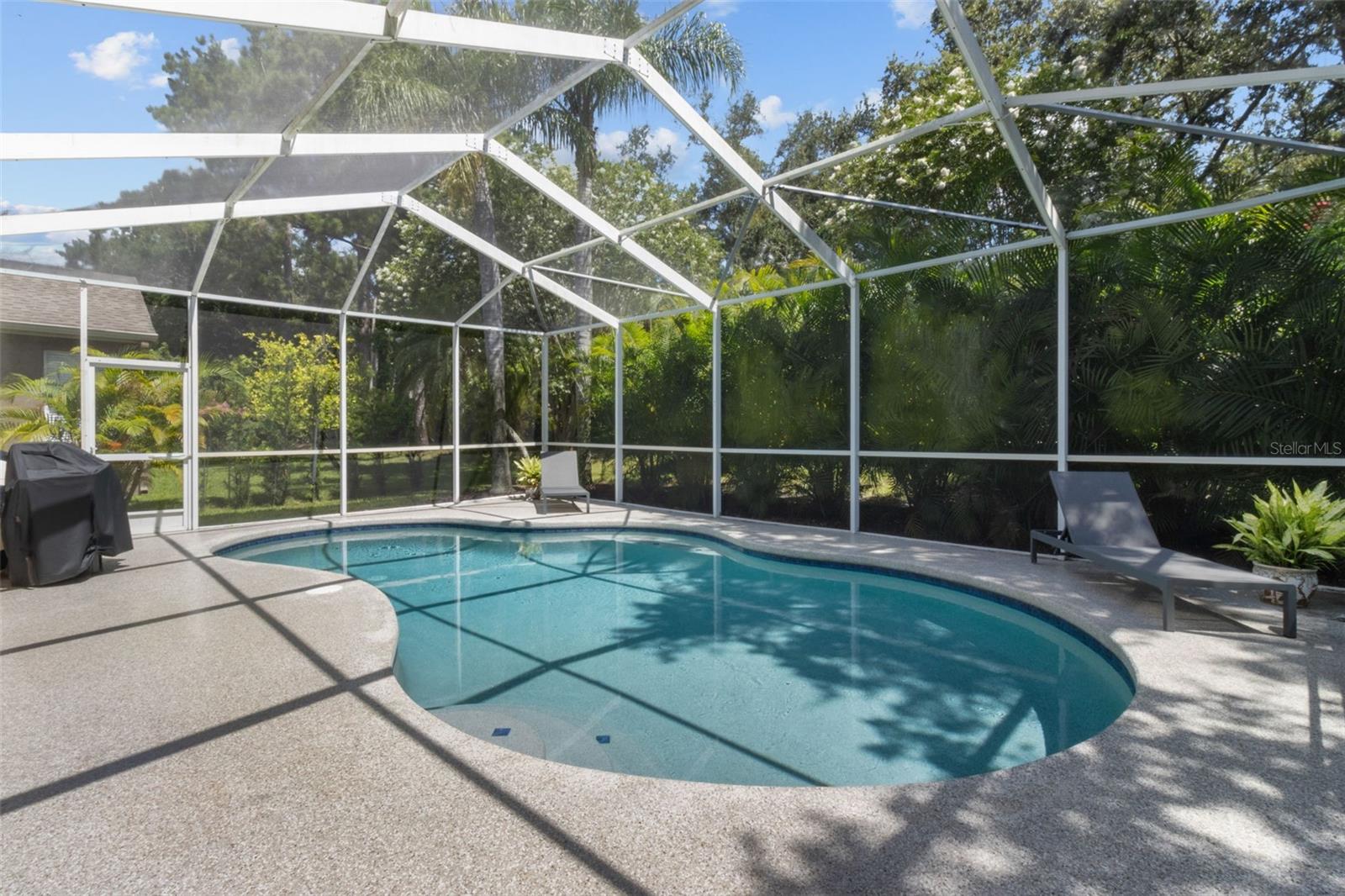 Saltwater pool with heater