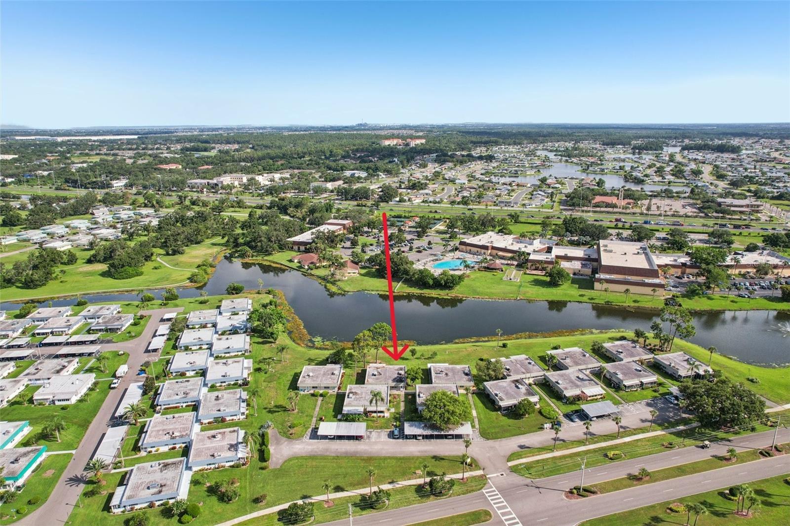 Clubhouse across water