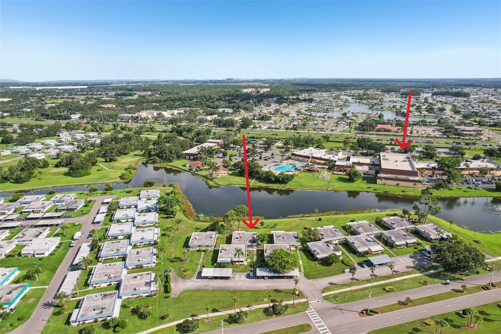 Clubhouse across water