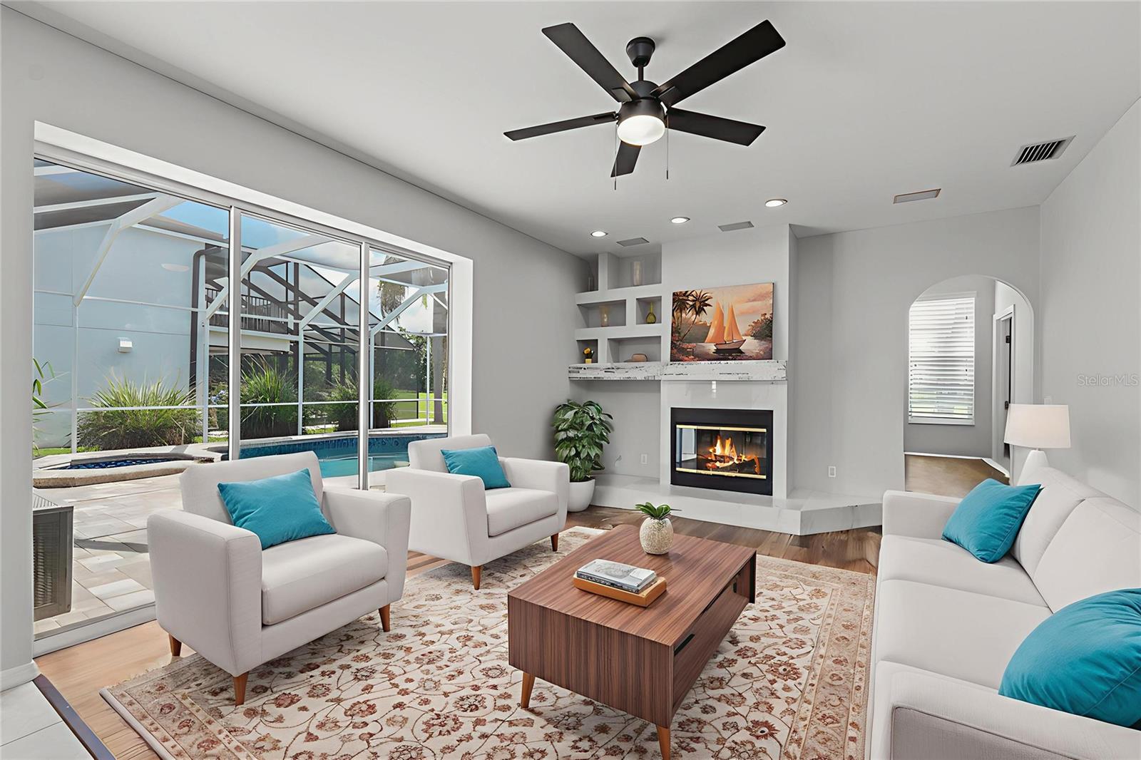 Family Room with fireplace