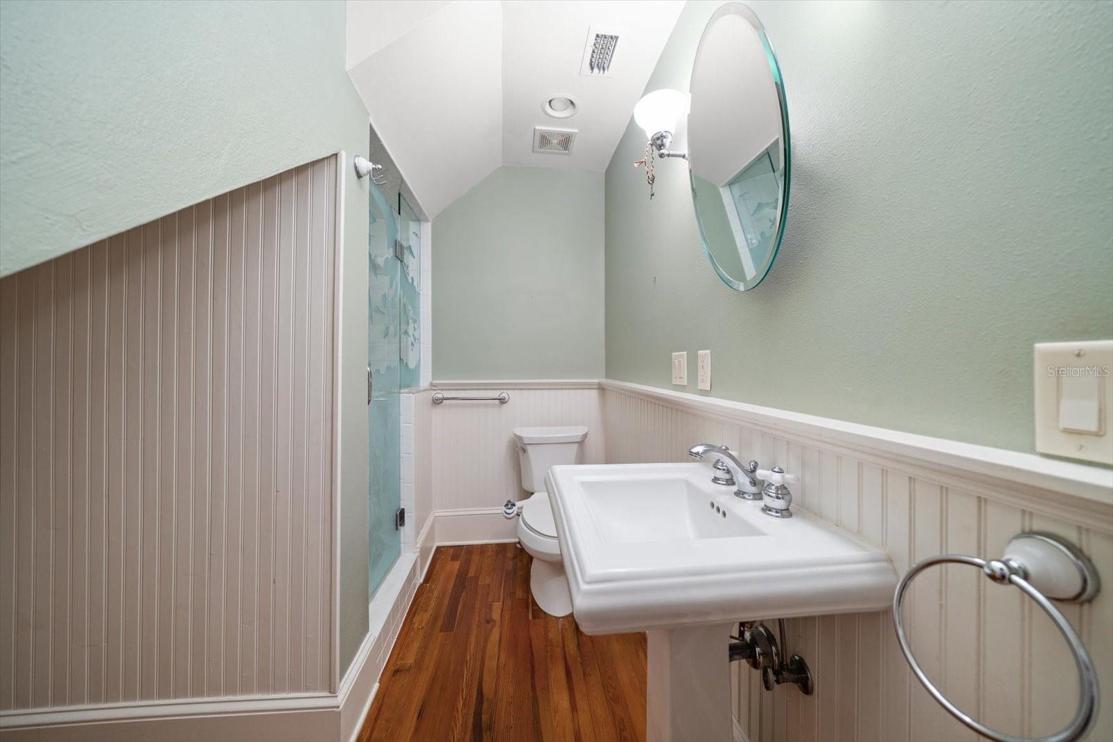 Downstairs bath with shower