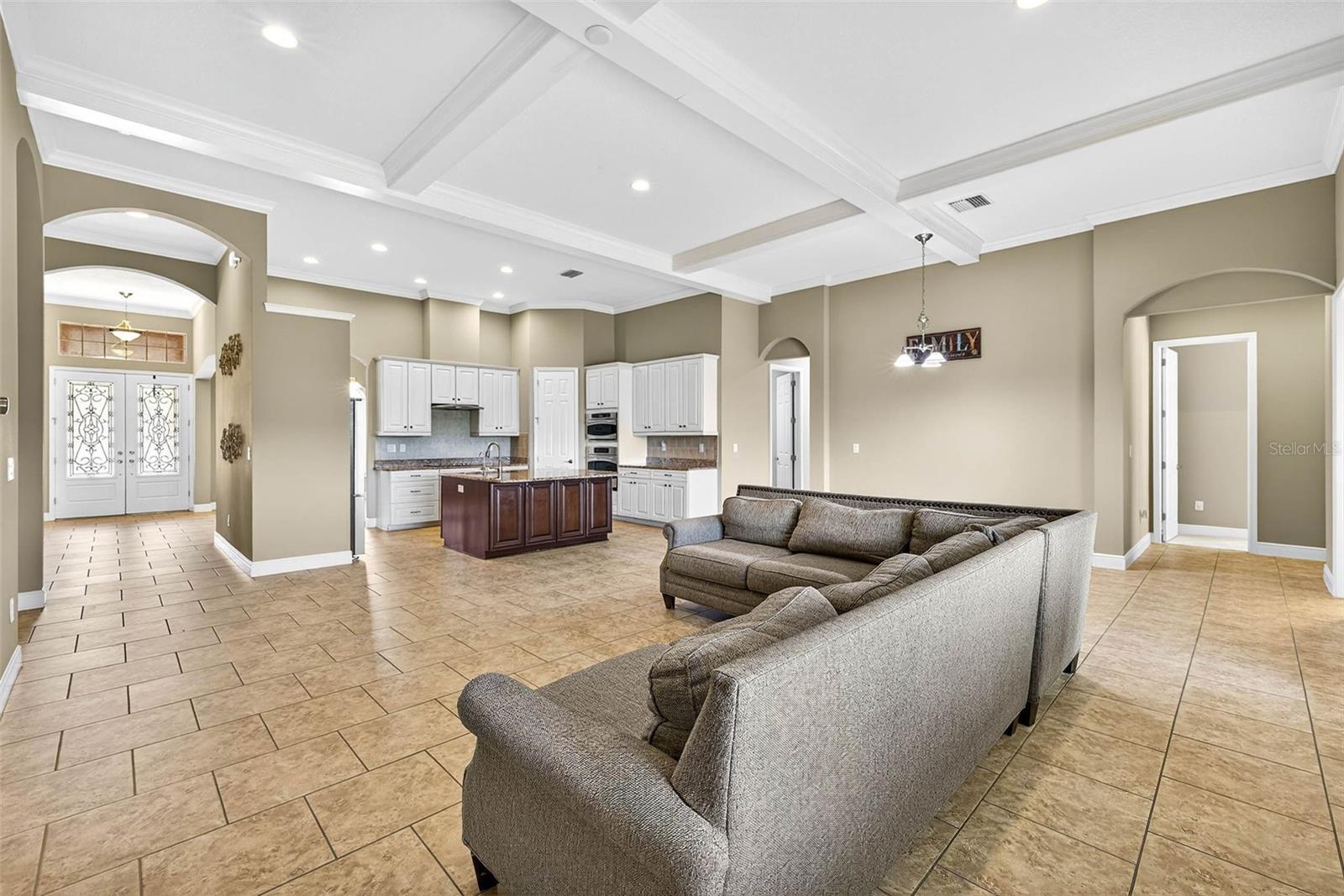 Great room looking toward kitchen