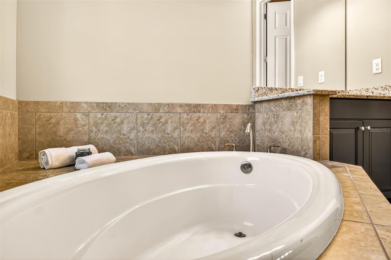 Garden tub in primary ensuite