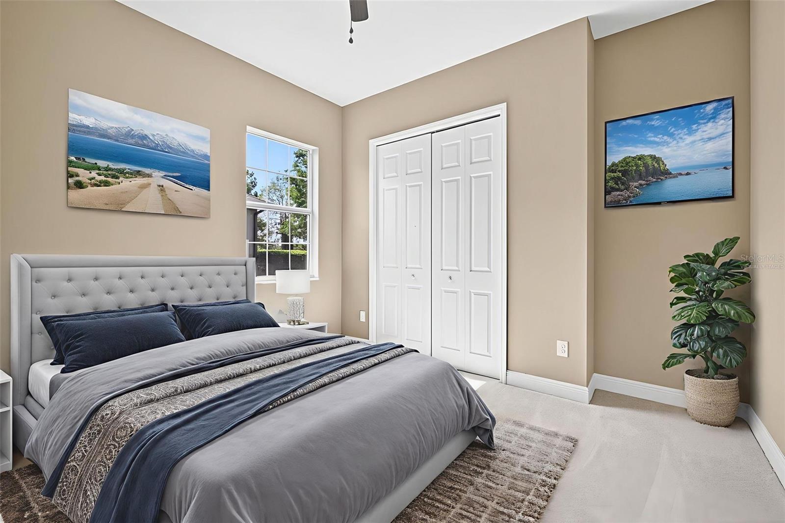 Virtually staged bedroom 4