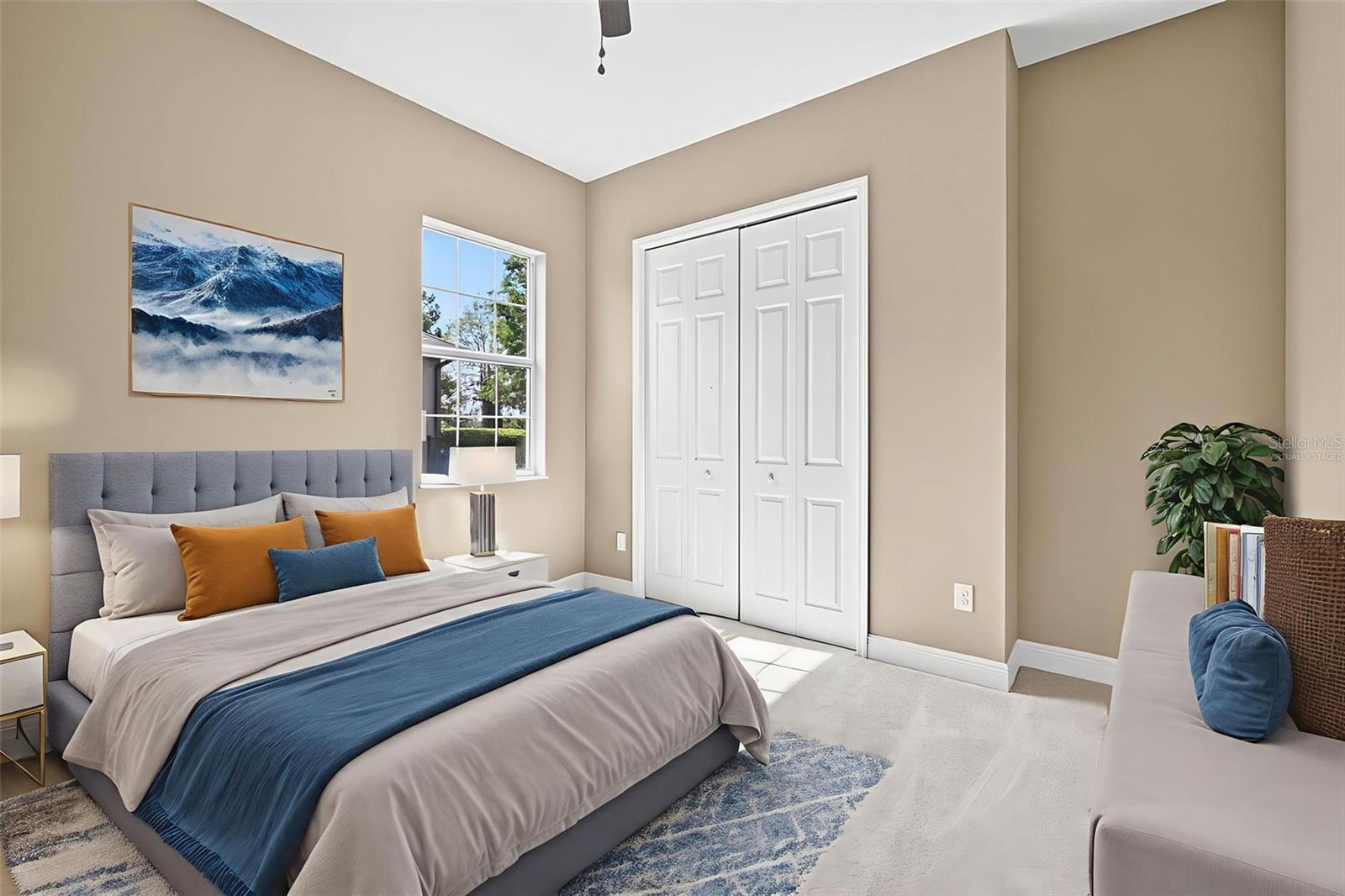Virtually staged bedroom 4
