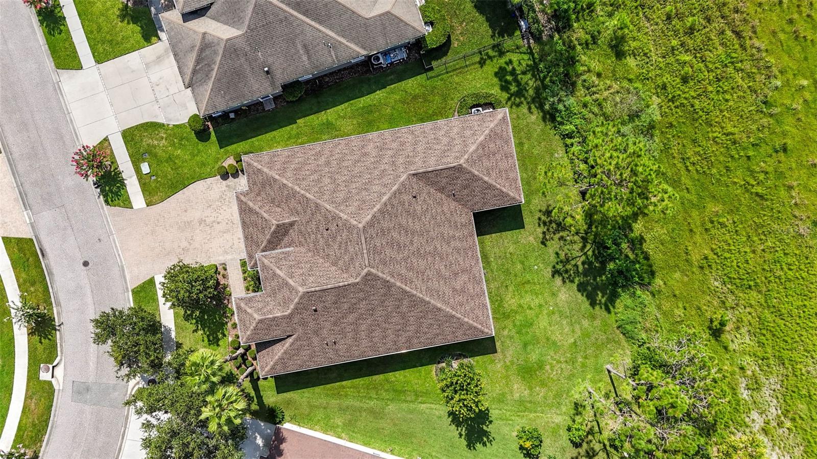 Pie shaped lot gives more room between neighbors.