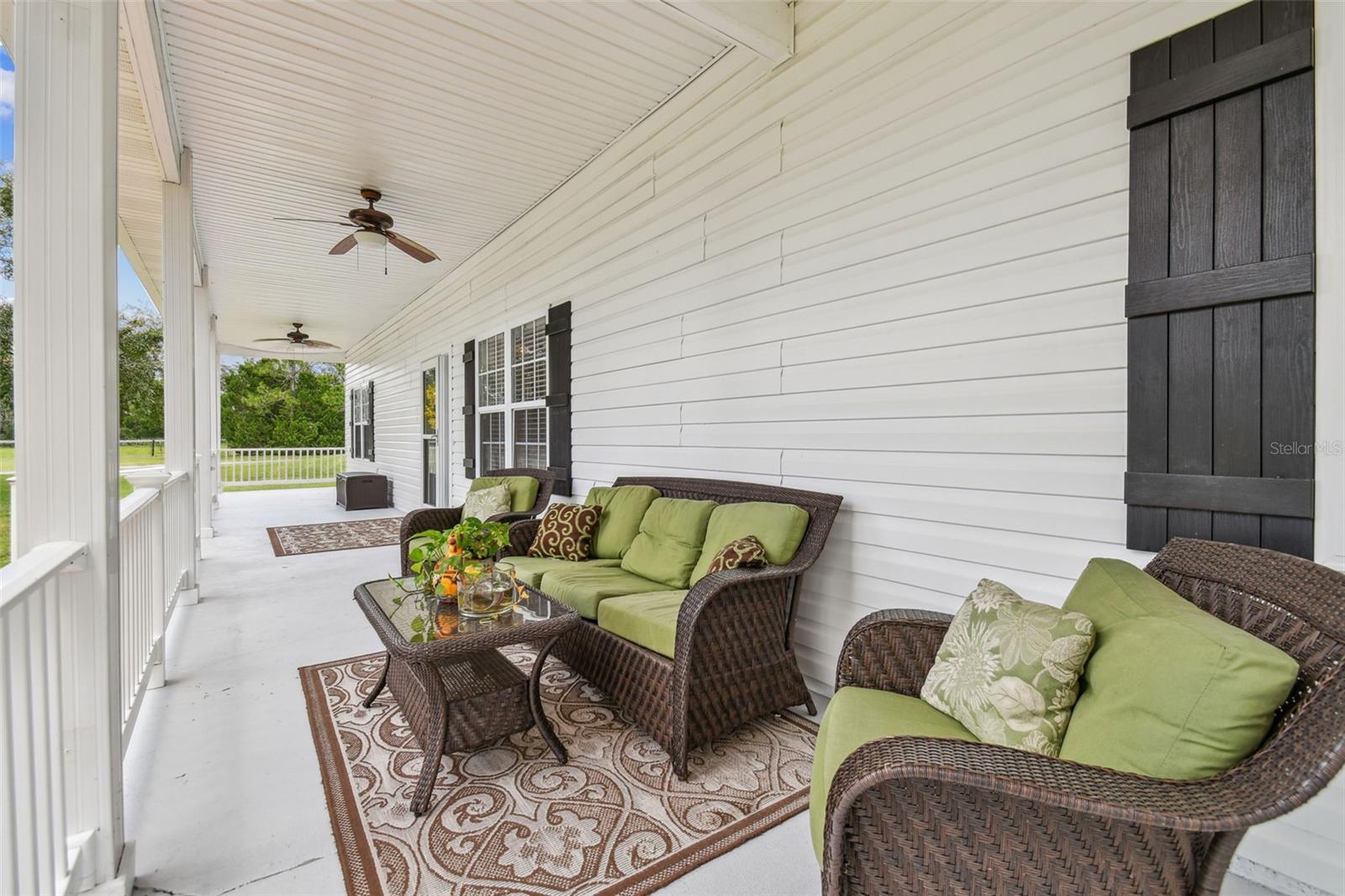 Front porch of main home