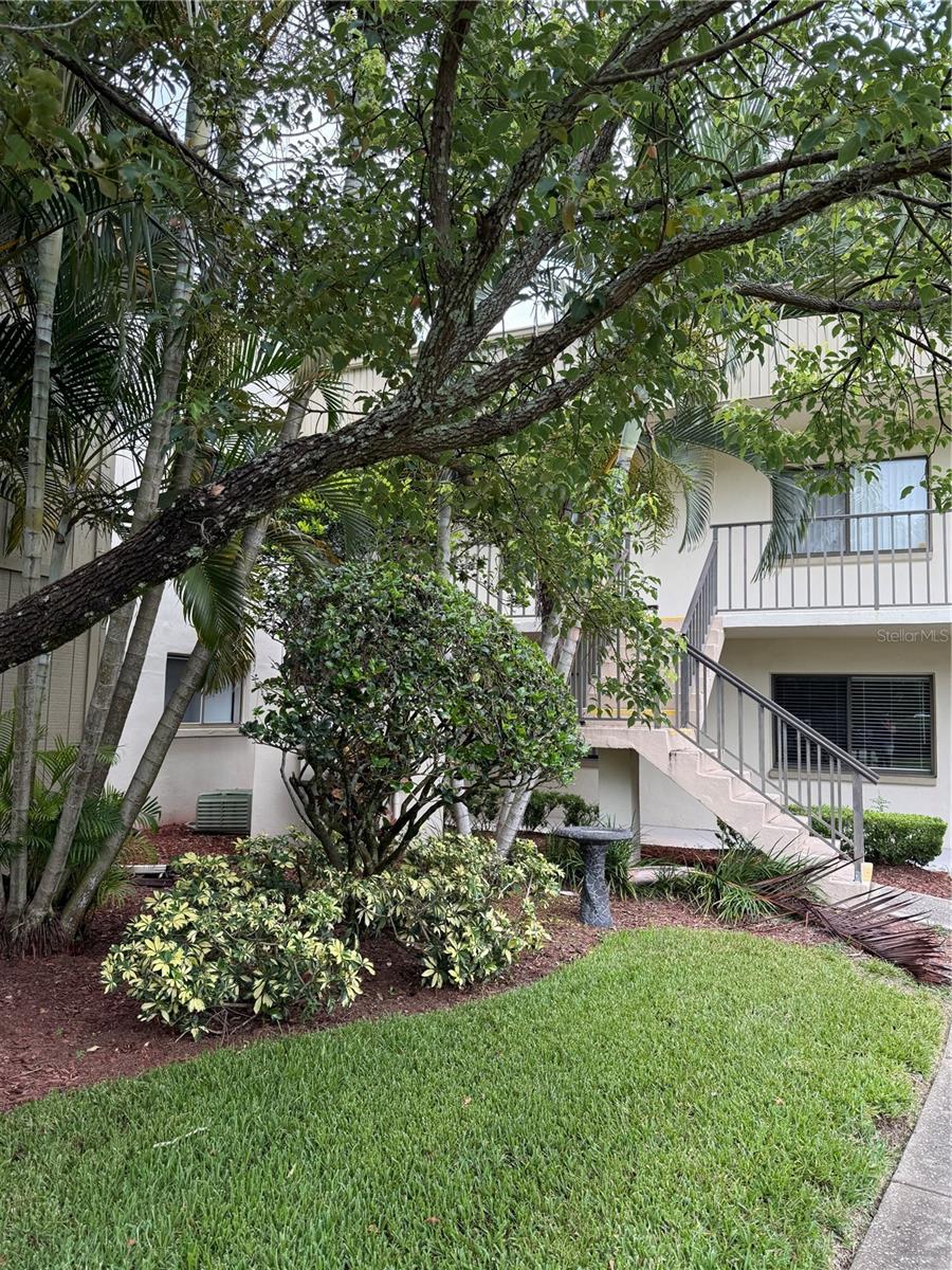 EXTERIOR VIEW AND APPROACH TO STAIRS