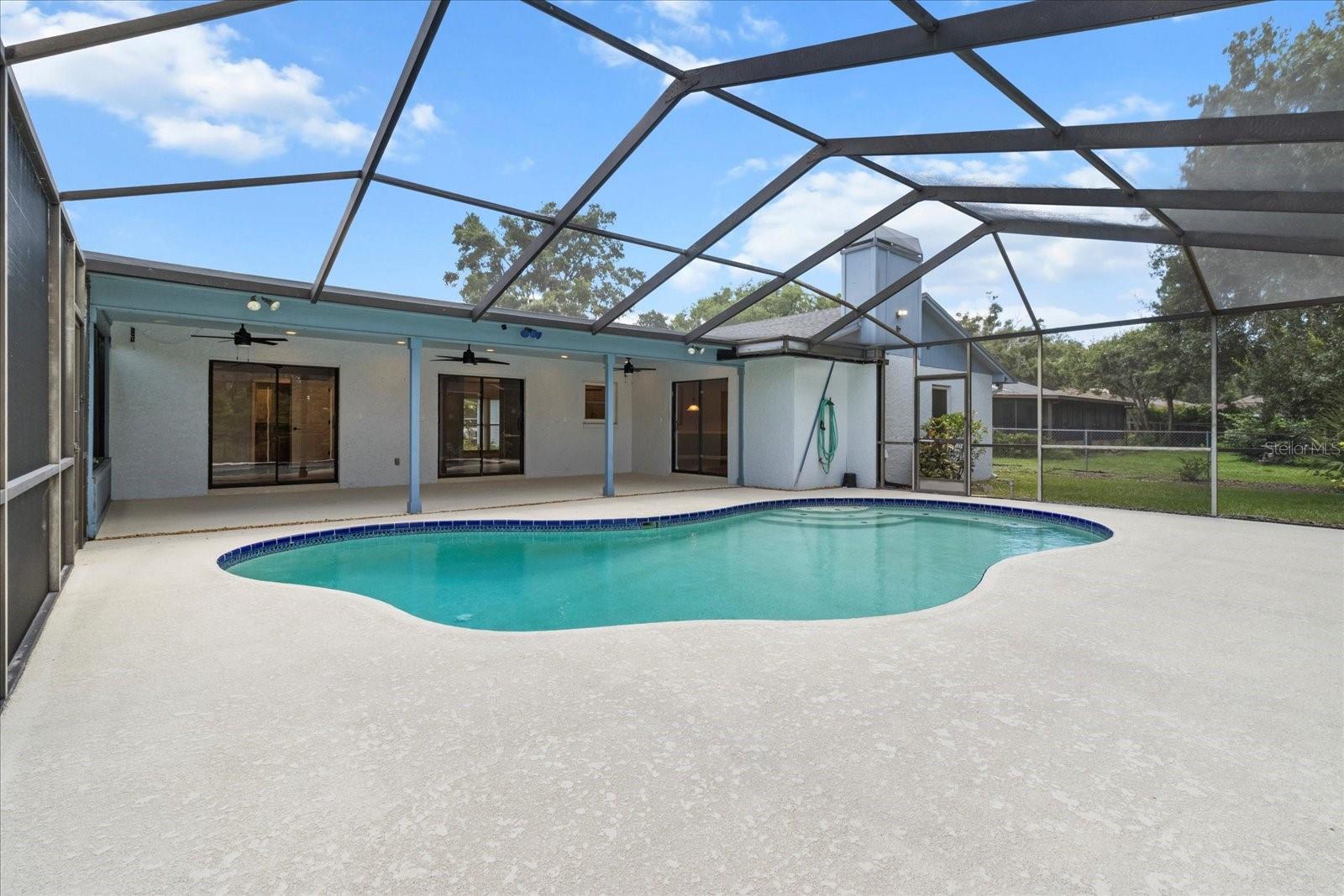 Large pool patio