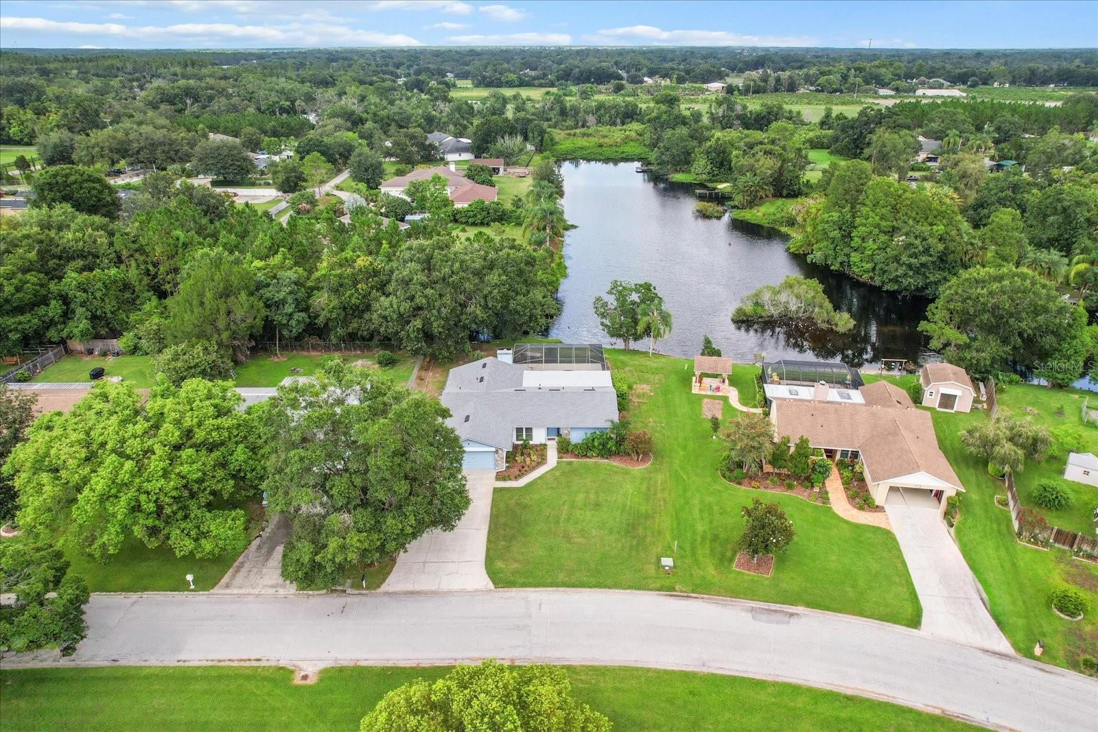 Long wide driveway