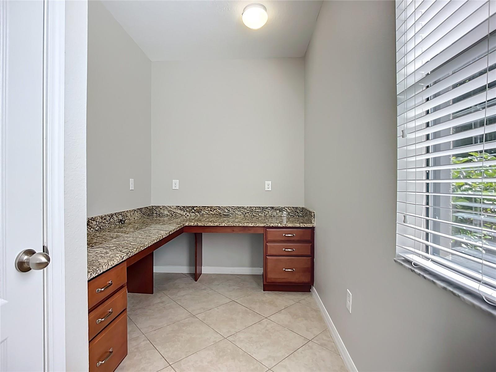 built in down stairs office