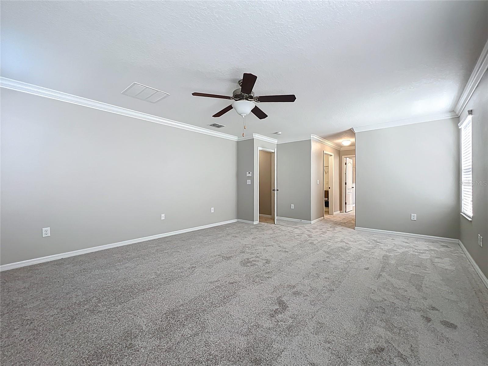 double closets in primary bedroom