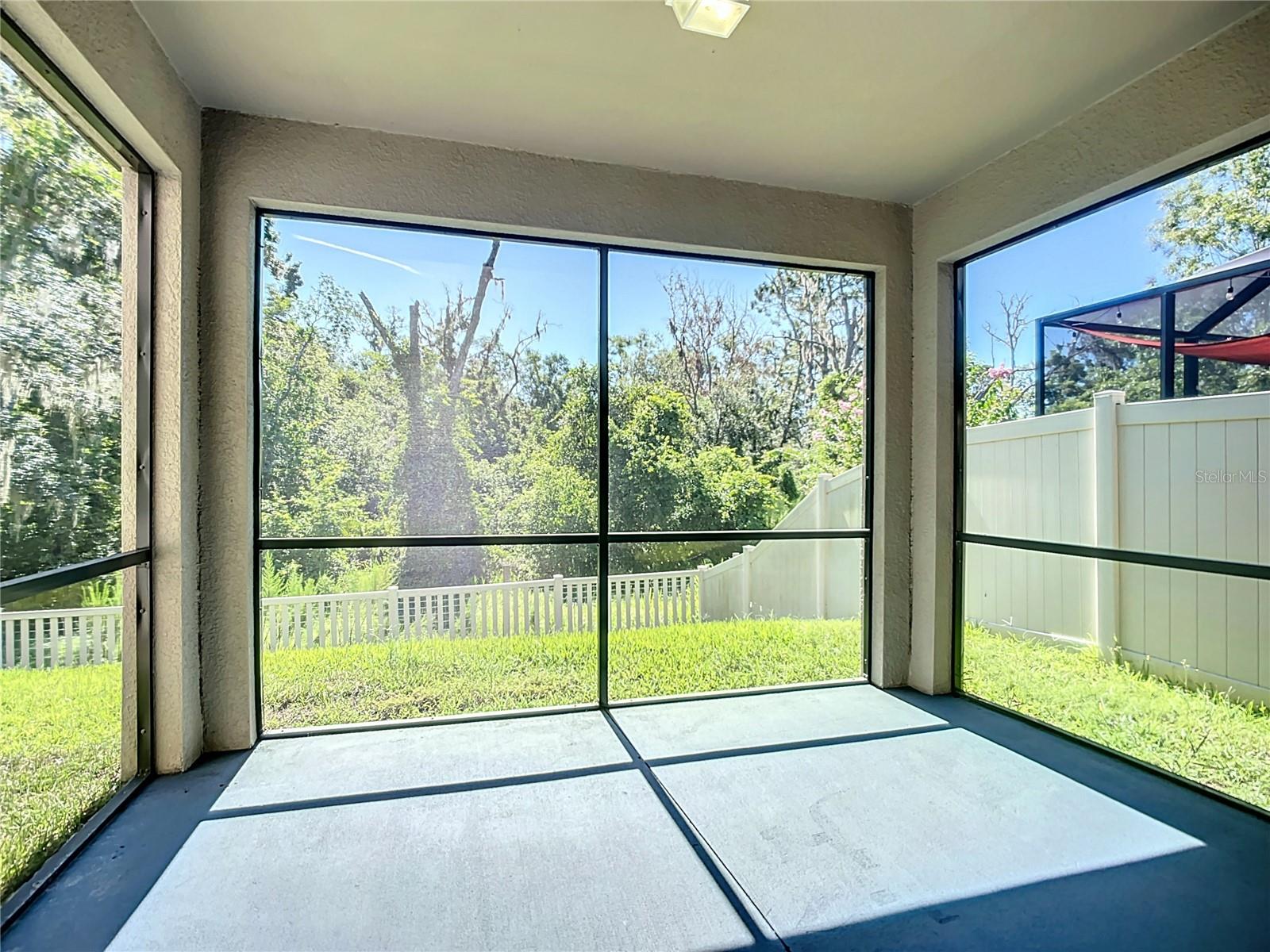large covered screened lanai