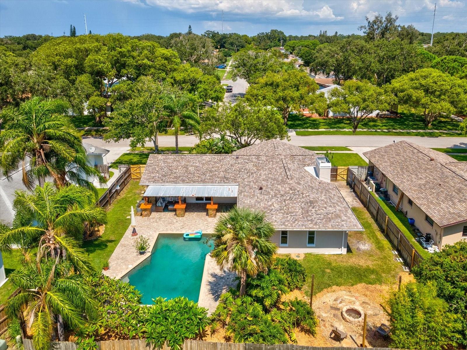 Overhead View from the back of 1864 Brae Moor Dr