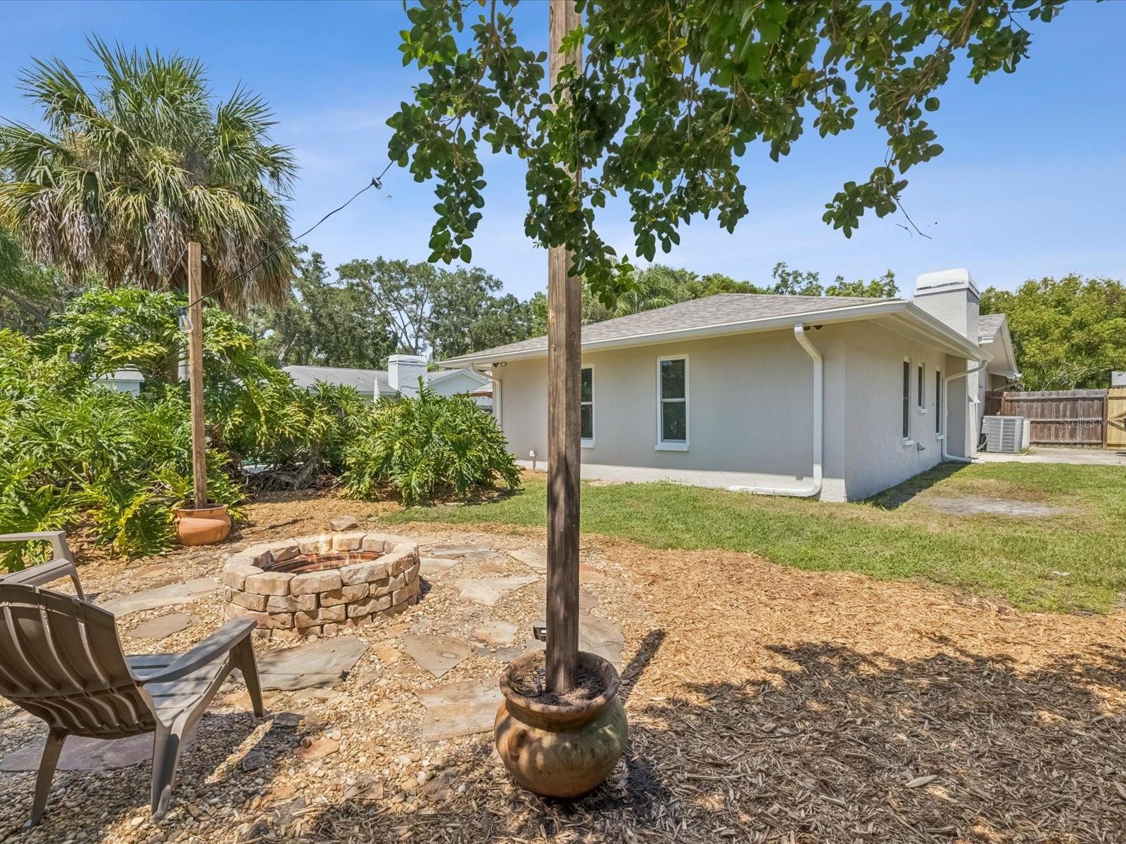Backyard looking towards Side Yard
