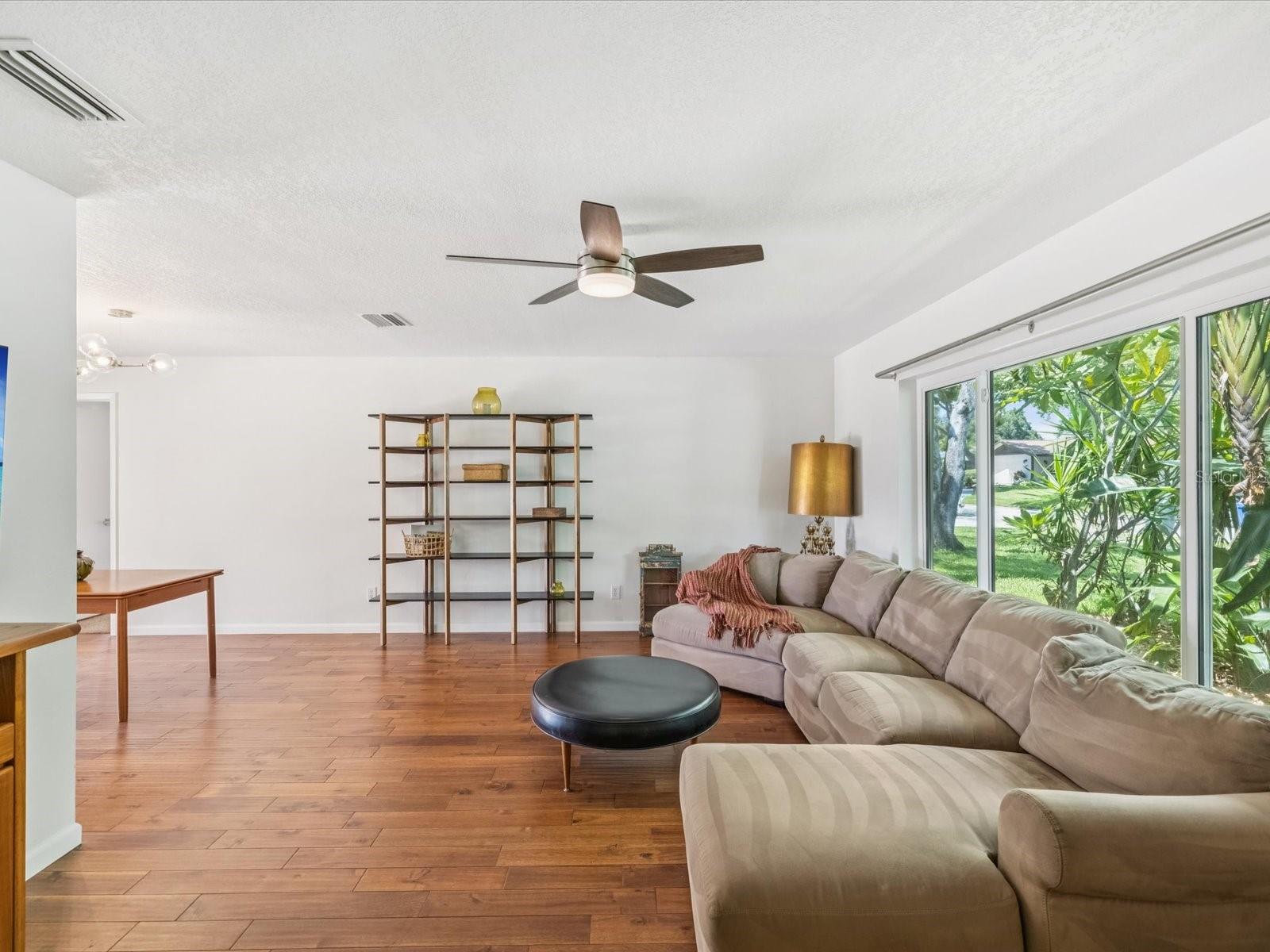 Large Living Room w/ Impact Resistant Picture Window