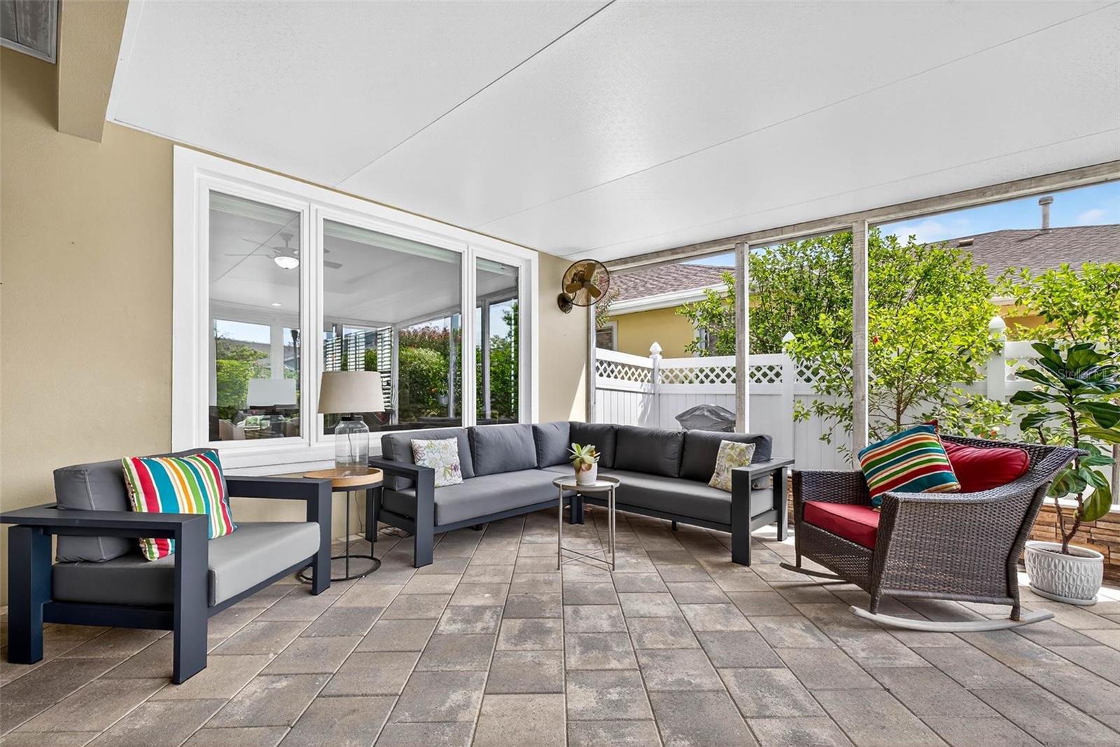 Screened and pavered lanai
