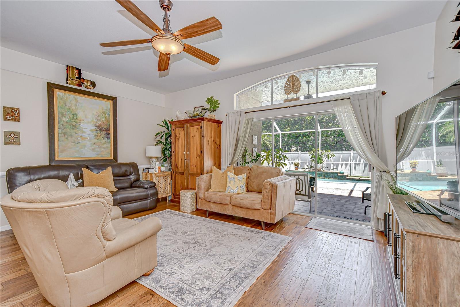 Family room with sliders to lanai!