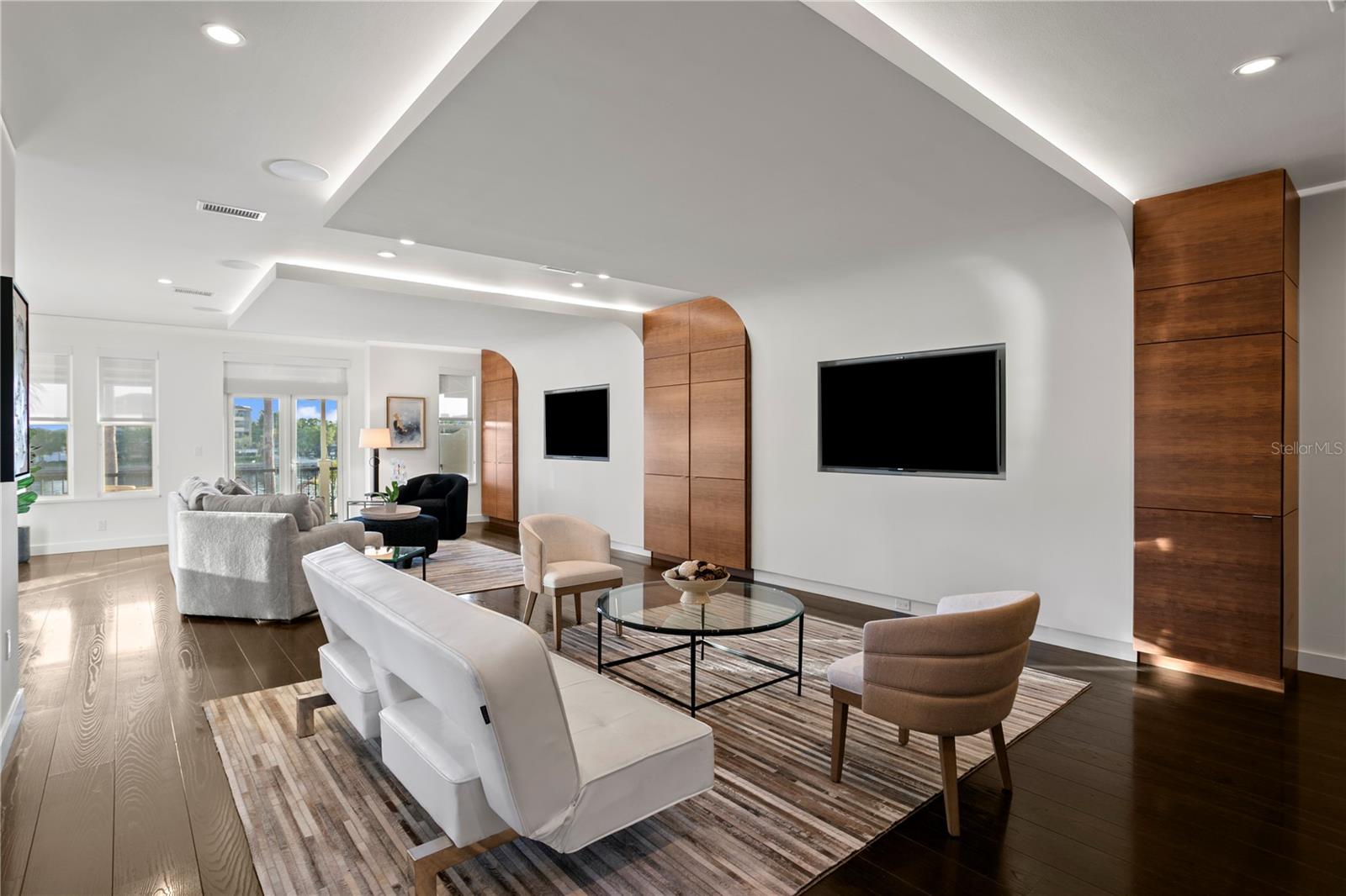 Media / Game Room; notice the ceiling details