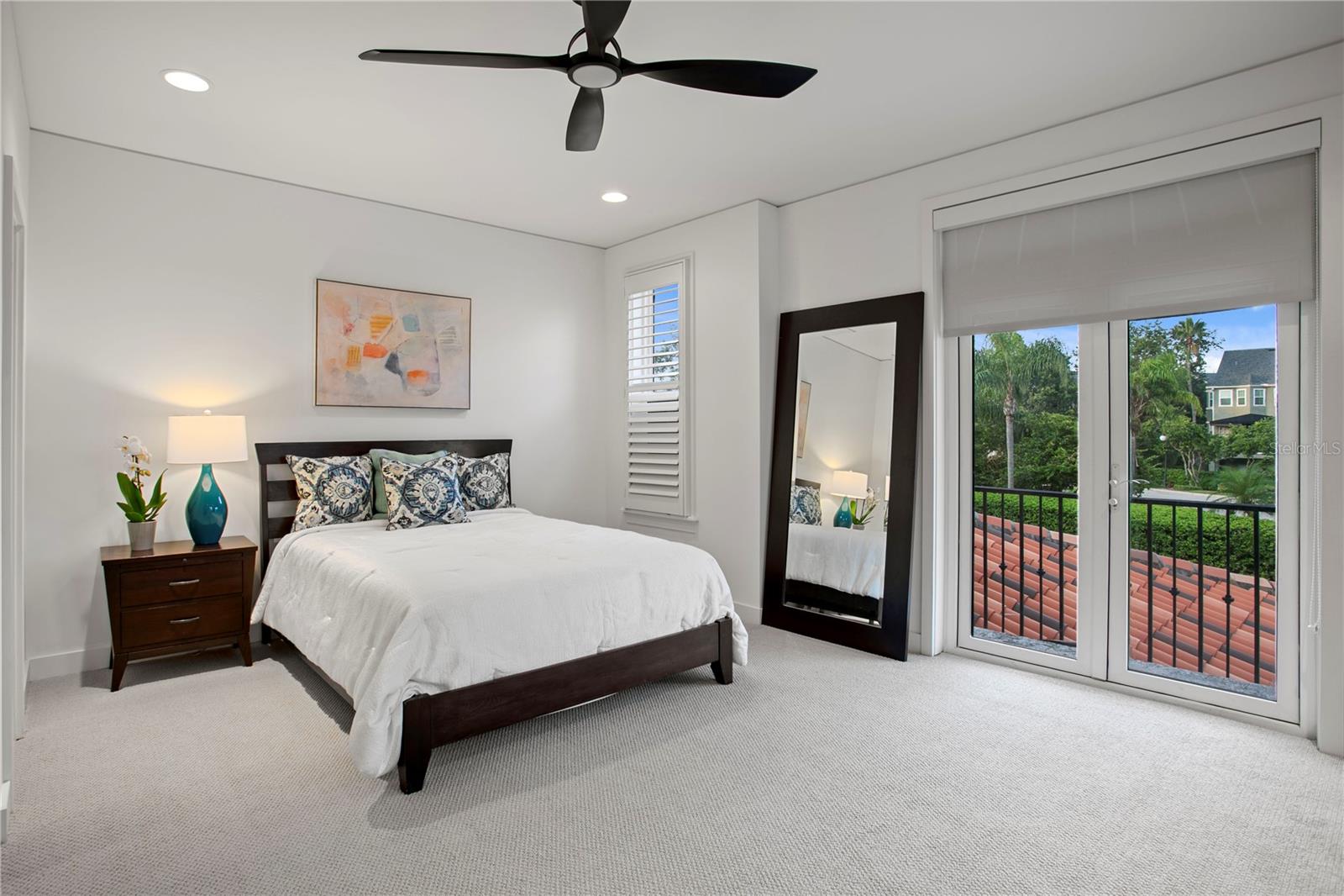 2nd Bedroom with Juliet Balcony and nicely sized walk-in closet