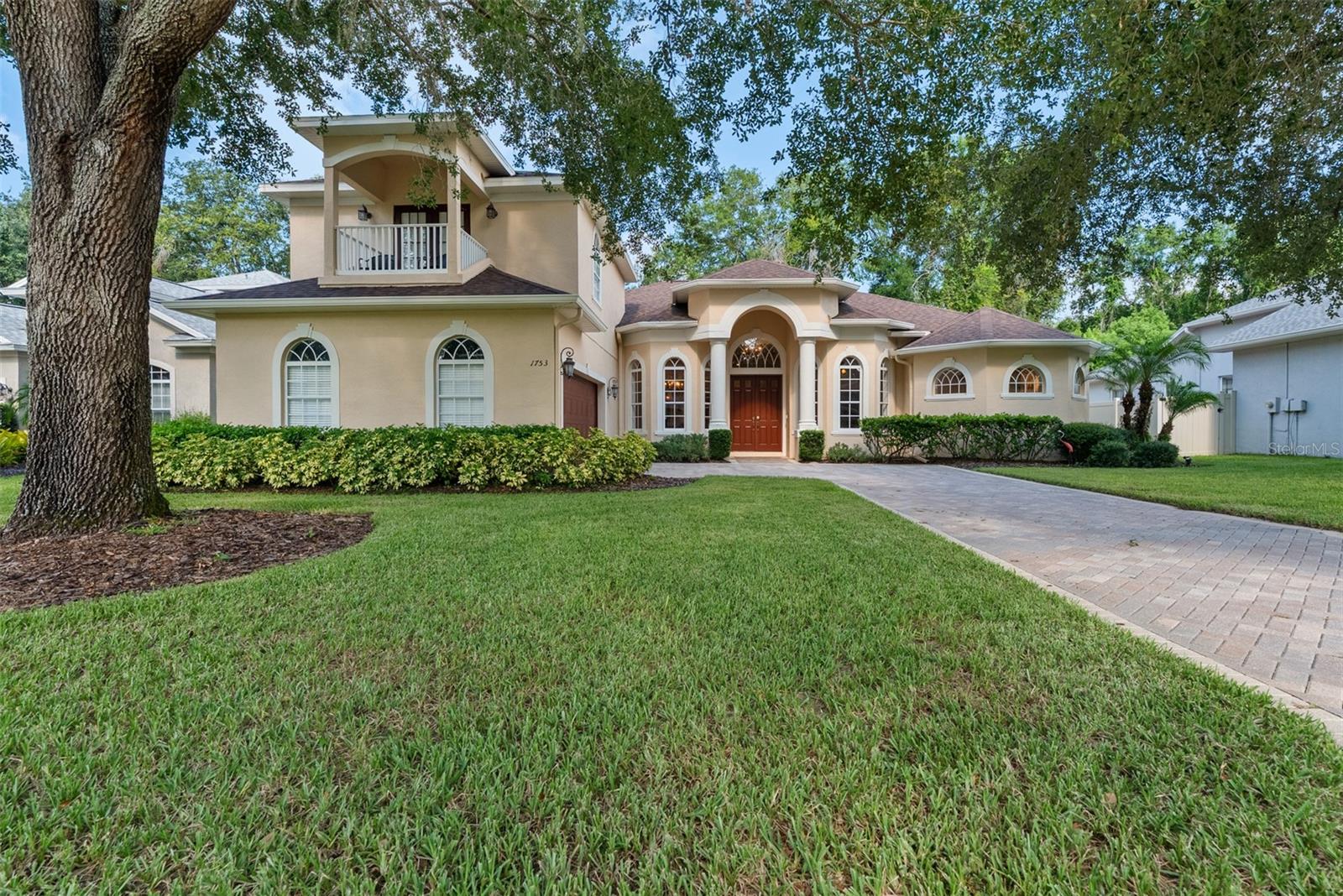 A stately  home in a gated community