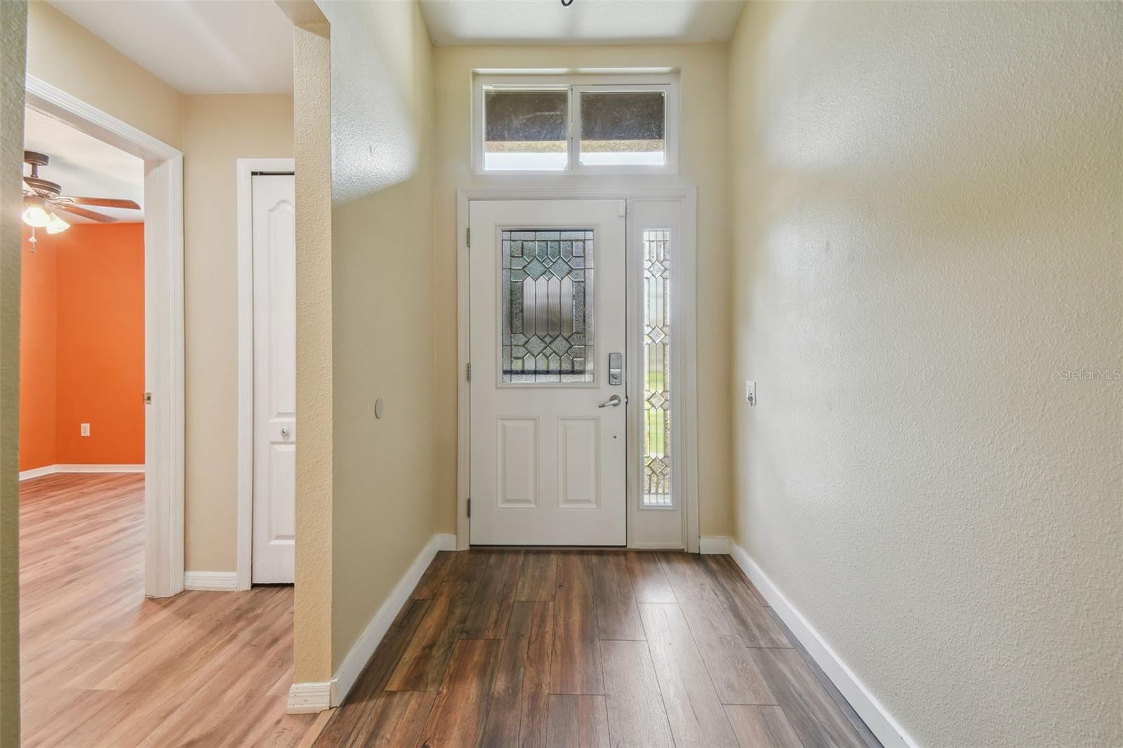 Valance window above door opens for cross breeze