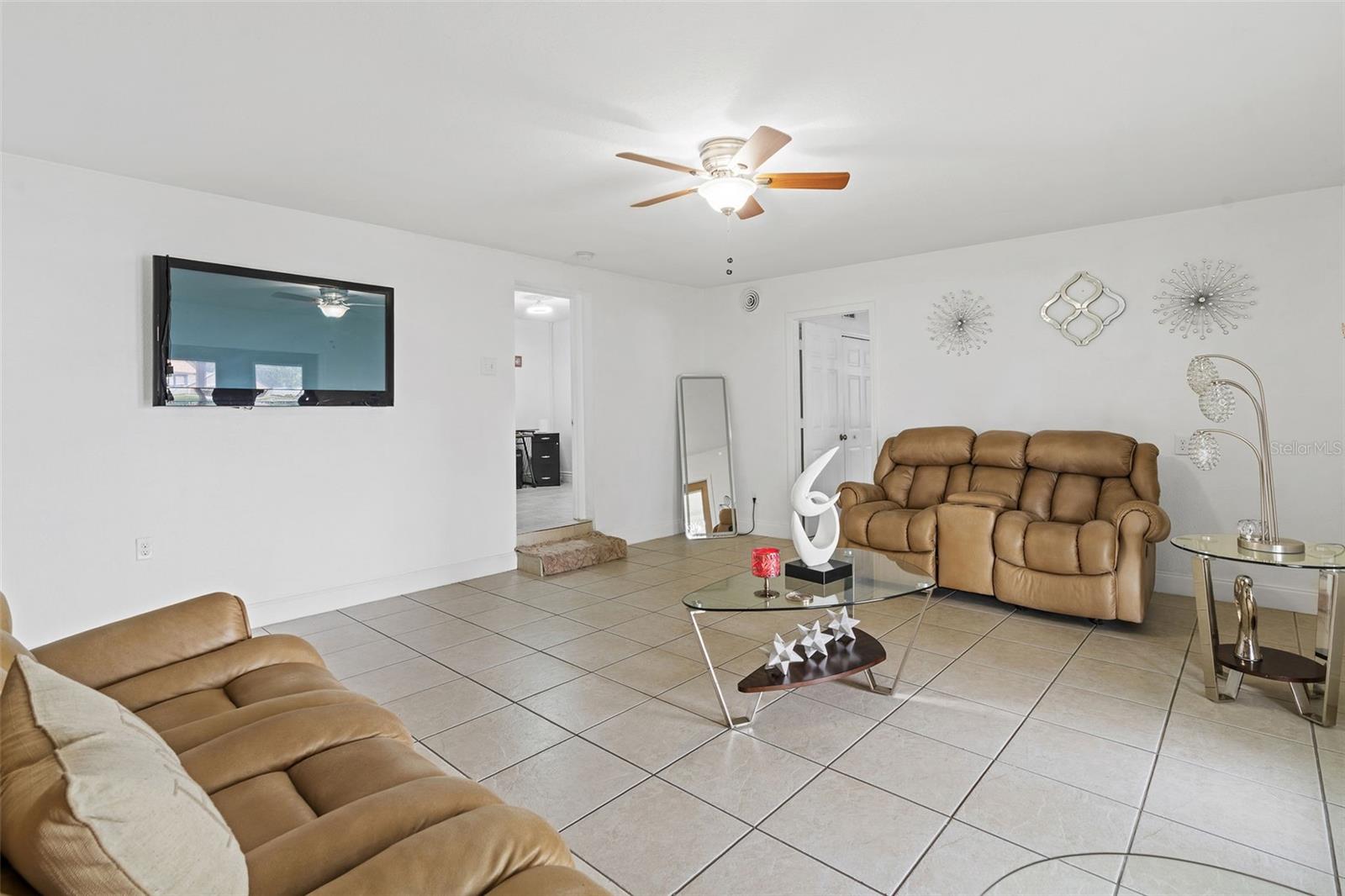 Family Room with door to Master Bedroom