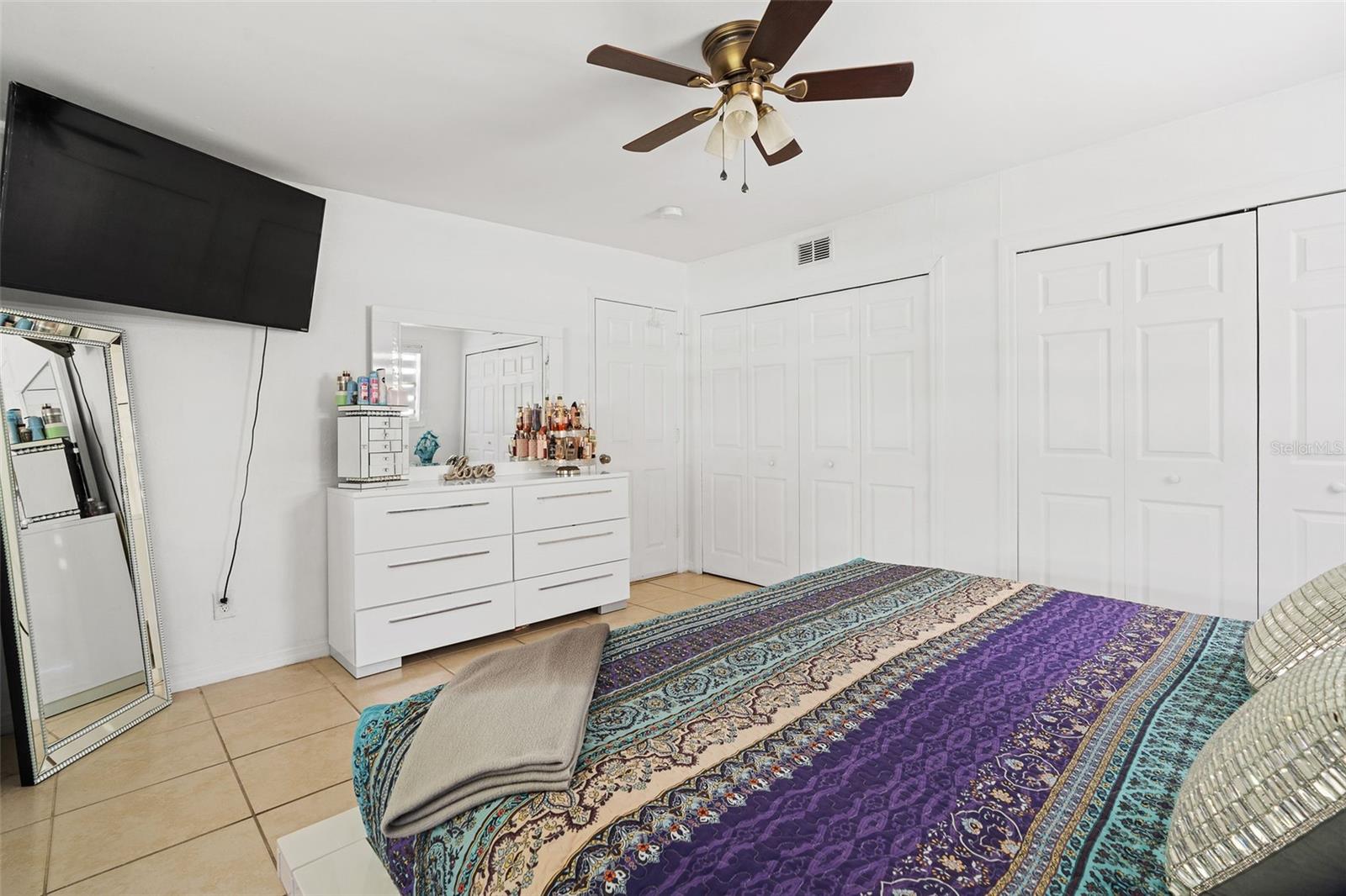 Master Bedroom with Double Closets